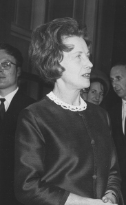 Barbara Castle at Bradford University in 1966 at the installation of the Chancellor