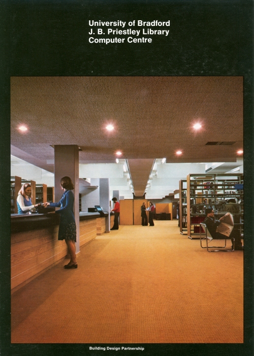 Brochure for J.B. Priestley Library and Computer Centre 1975