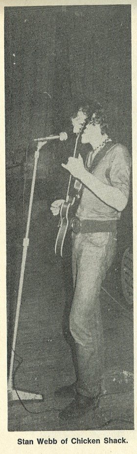 Stan Webb of Chicken Shack at the Bradford University Union Freshers' Ball 1968, from Javelin 24 October 1968 p.10